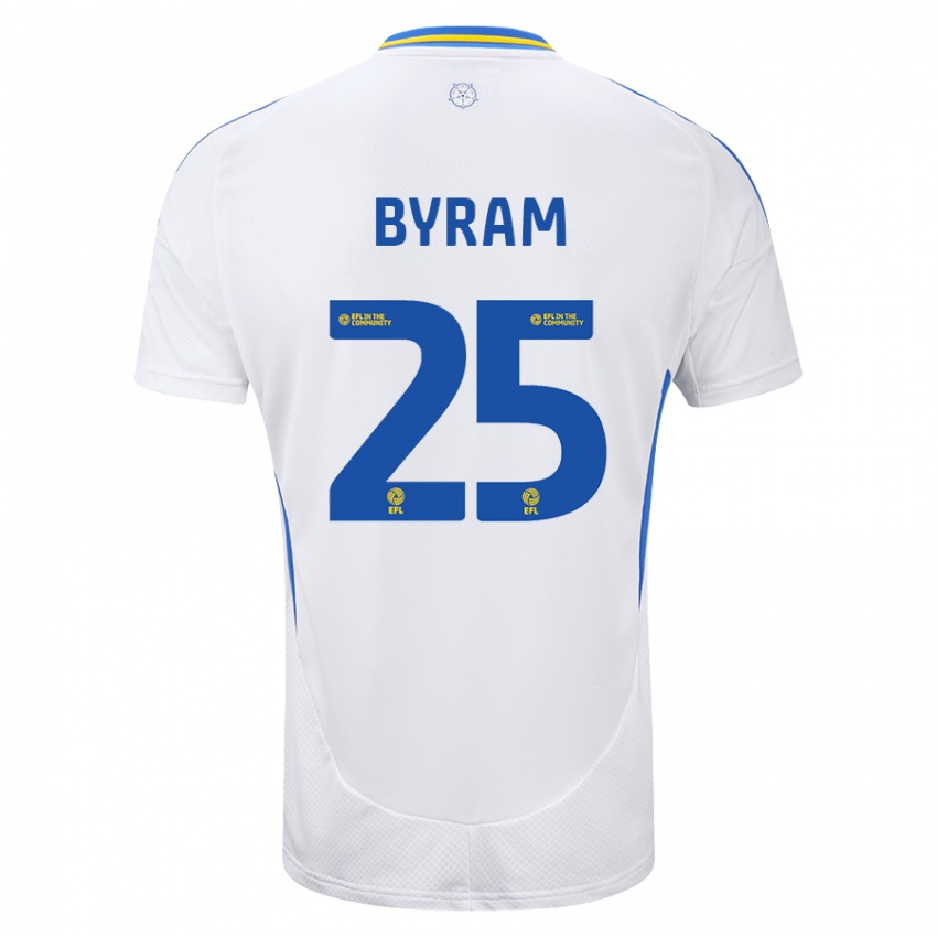 Niño Camiseta Sam Byram #25 Blanco Azul 1ª Equipación 2024/25 La Camisa México