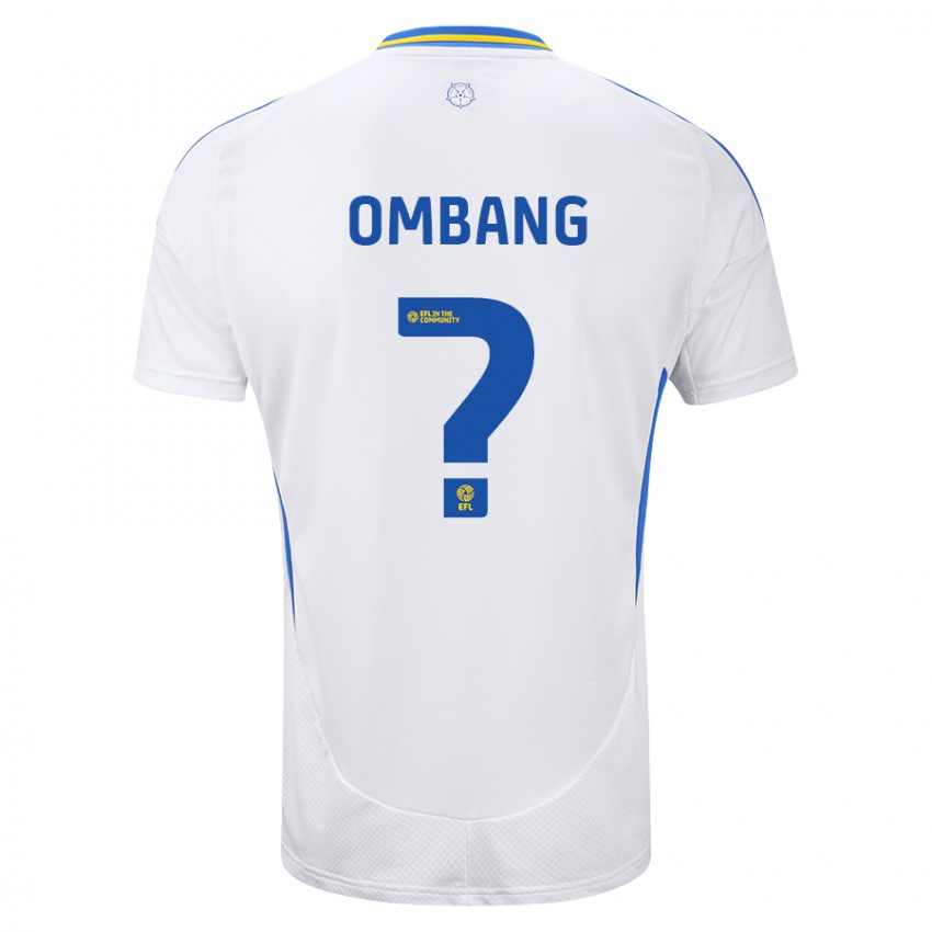 Niño Camiseta Darryl Ombang #0 Blanco Azul 1ª Equipación 2024/25 La Camisa México