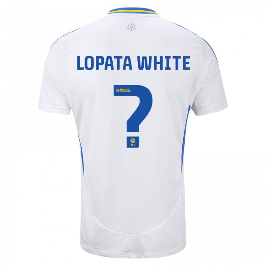 Niño Camiseta Reuben Lopata-White #0 Blanco Azul 1ª Equipación 2024/25 La Camisa México