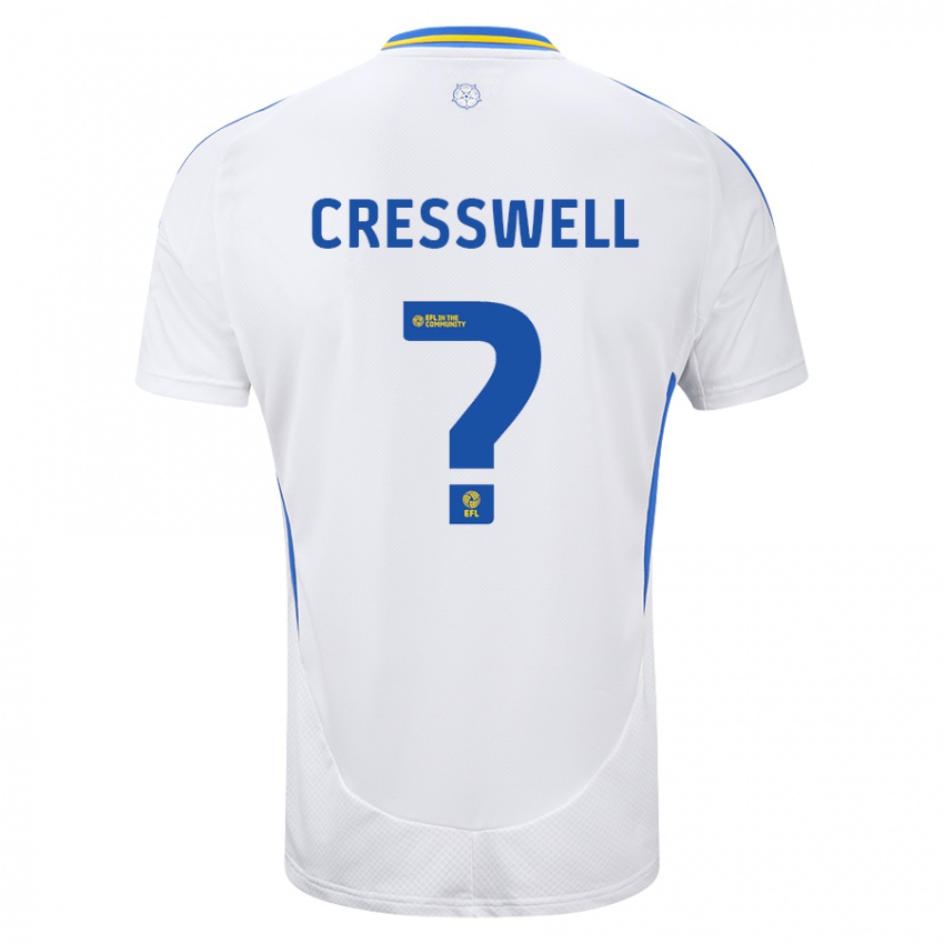 Niño Camiseta Alfie Cresswell #0 Blanco Azul 1ª Equipación 2024/25 La Camisa México