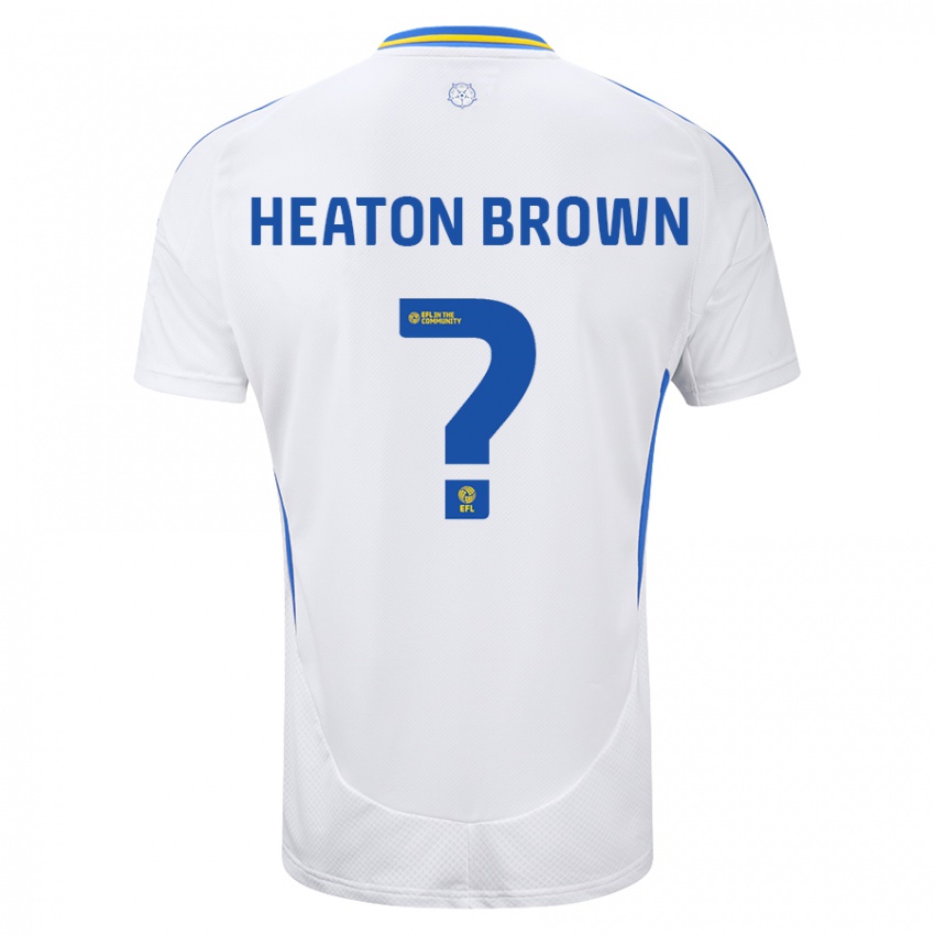 Niño Camiseta Heaton Brown #0 Blanco Azul 1ª Equipación 2024/25 La Camisa México