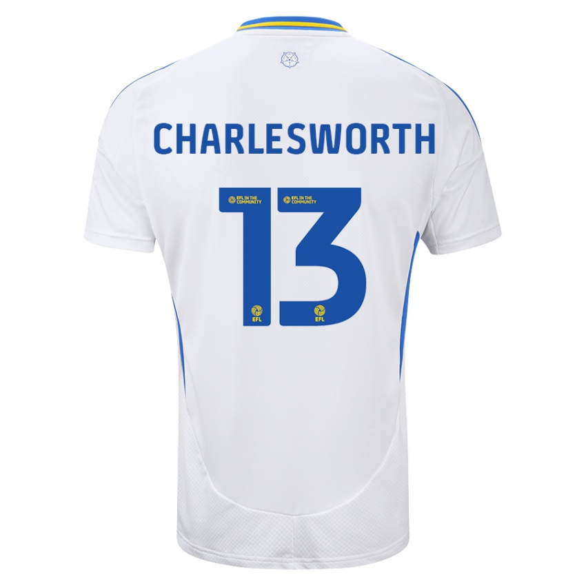 Niño Camiseta Millie Robshaw-Charlesworth #13 Blanco Azul 1ª Equipación 2024/25 La Camisa México