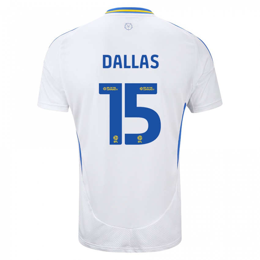 Niño Camiseta Stuart Dallas #15 Blanco Azul 1ª Equipación 2024/25 La Camisa México