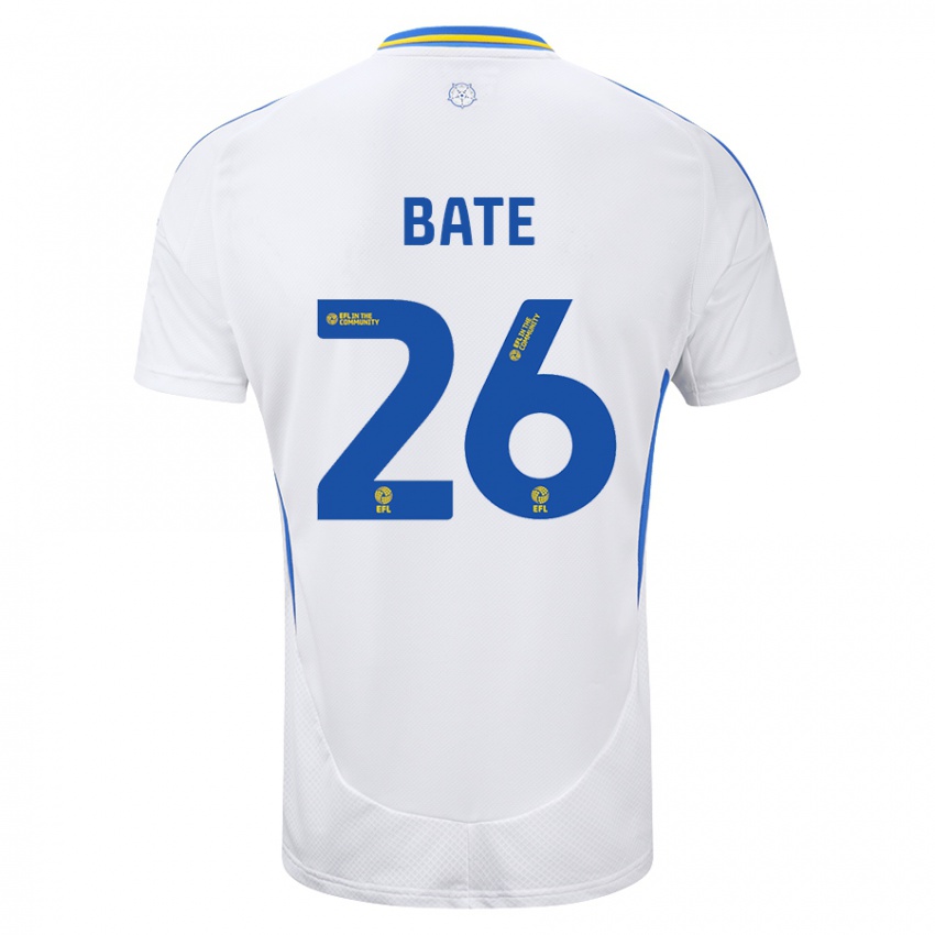 Niño Camiseta Lewis Bate #26 Blanco Azul 1ª Equipación 2024/25 La Camisa México