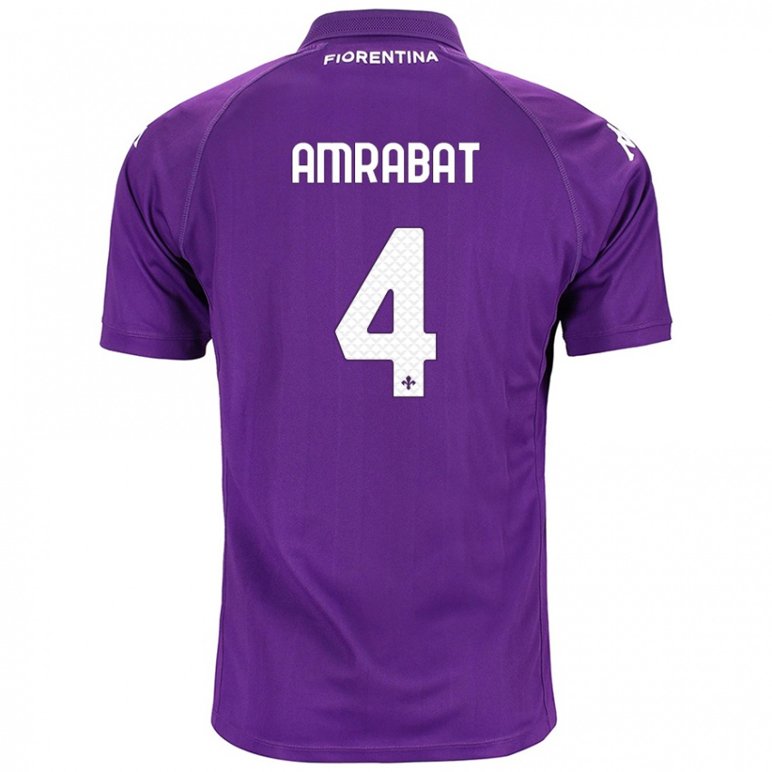 Niño Camiseta Sofyan Amrabat #4 Morado 1ª Equipación 2024/25 La Camisa México