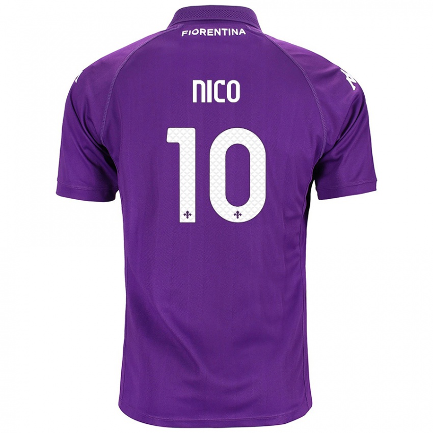 Niño Camiseta Nicolás González #10 Morado 1ª Equipación 2024/25 La Camisa México