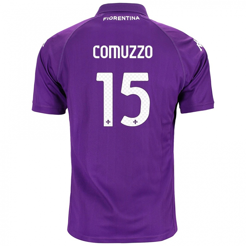 Niño Camiseta Pietro Comuzzo #15 Morado 1ª Equipación 2024/25 La Camisa México