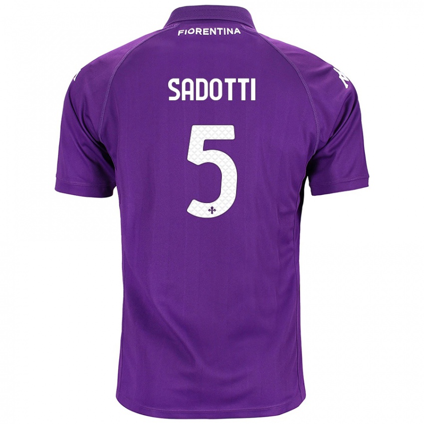 Niño Camiseta Edoardo Sadotti #5 Morado 1ª Equipación 2024/25 La Camisa México