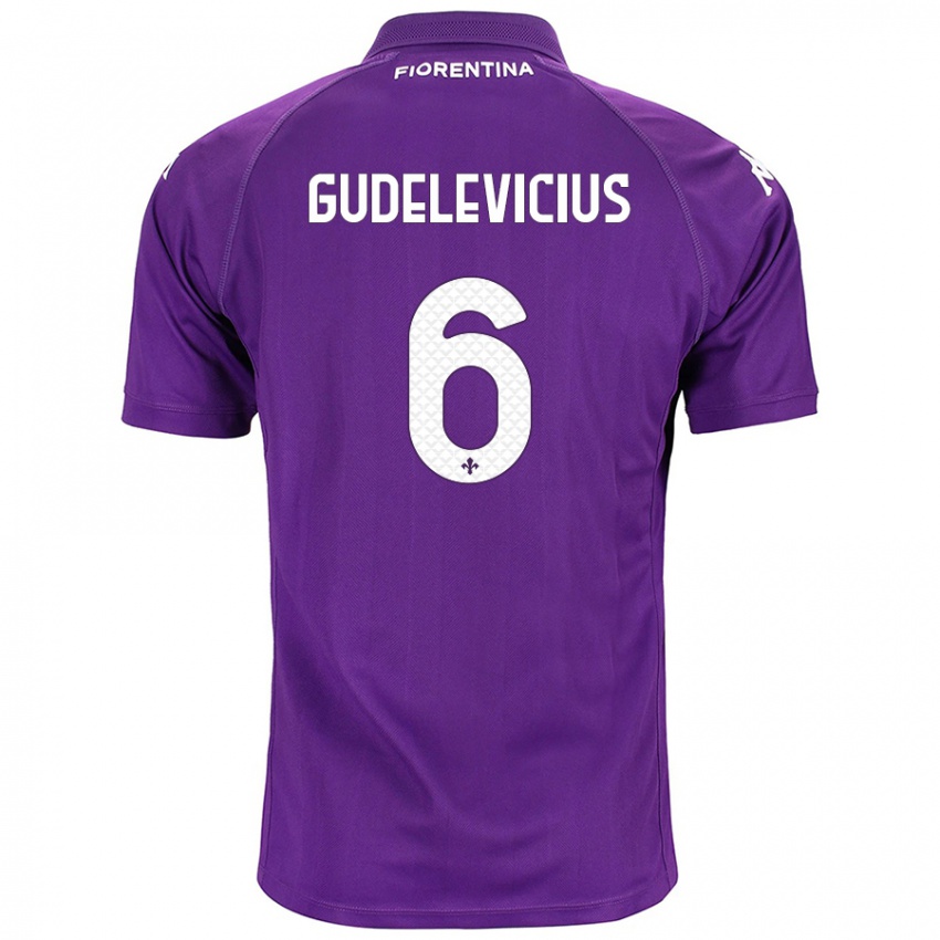 Niño Camiseta Ernestas Gudelevicius #6 Morado 1ª Equipación 2024/25 La Camisa México