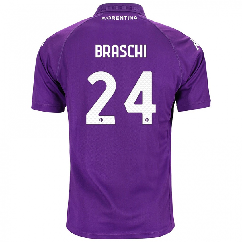 Niño Camiseta Riccardo Braschi #24 Morado 1ª Equipación 2024/25 La Camisa México