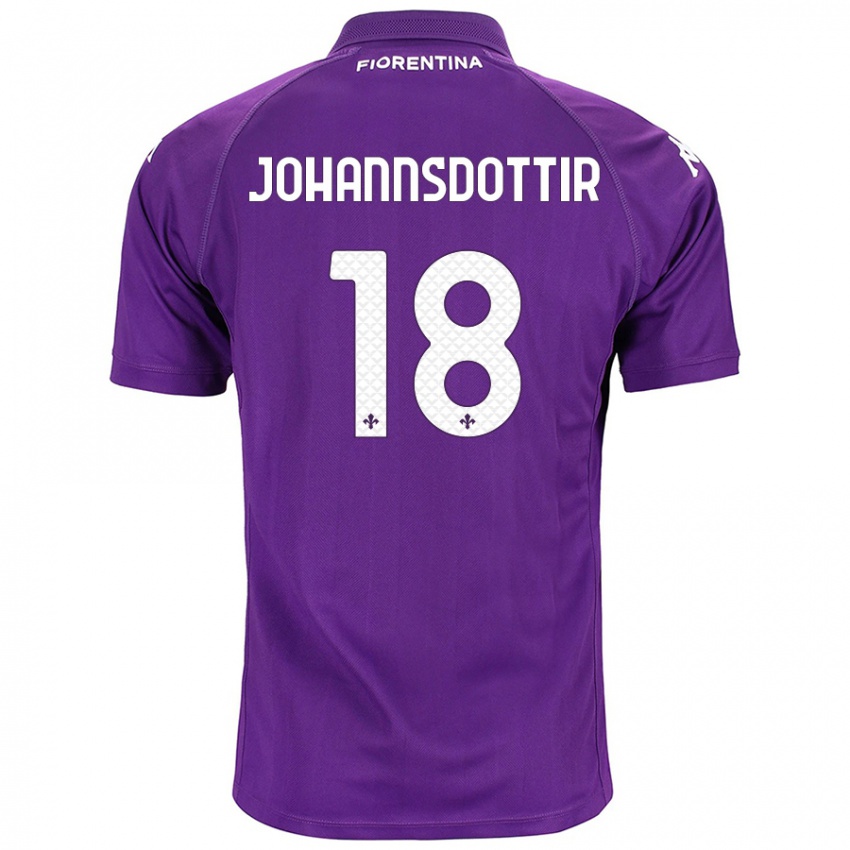 Niño Camiseta Alexandra Jóhannsdóttir #18 Morado 1ª Equipación 2024/25 La Camisa México