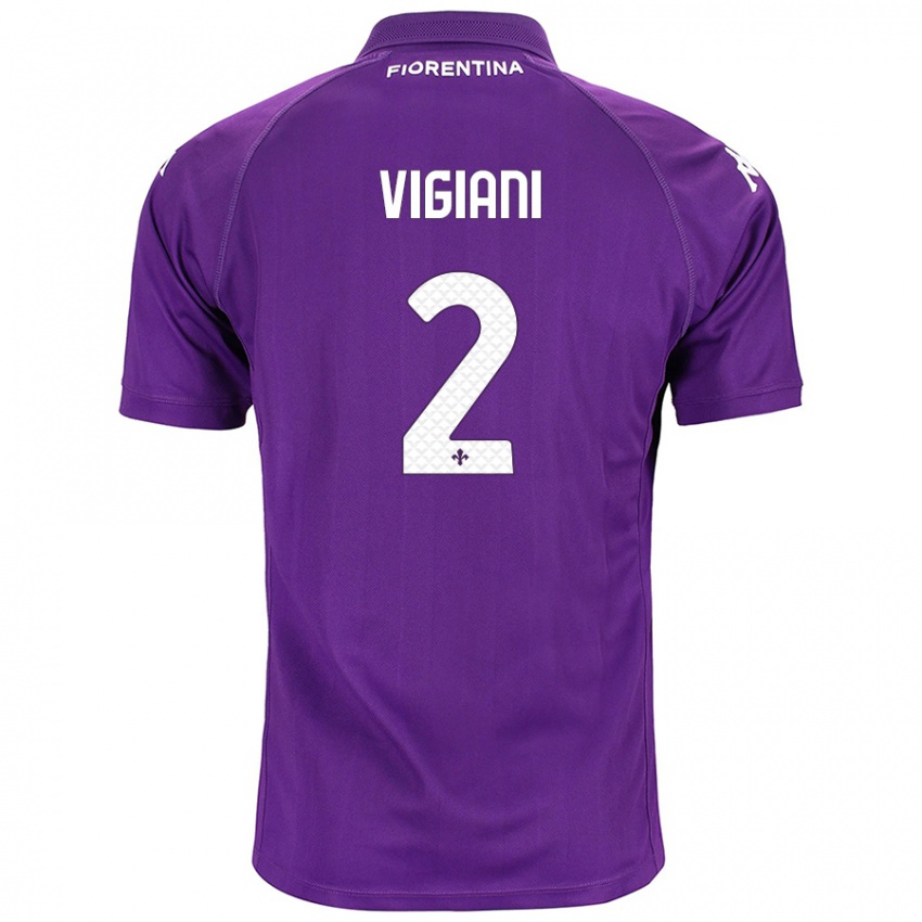 Niño Camiseta Lorenzo Vigiani #2 Morado 1ª Equipación 2024/25 La Camisa México