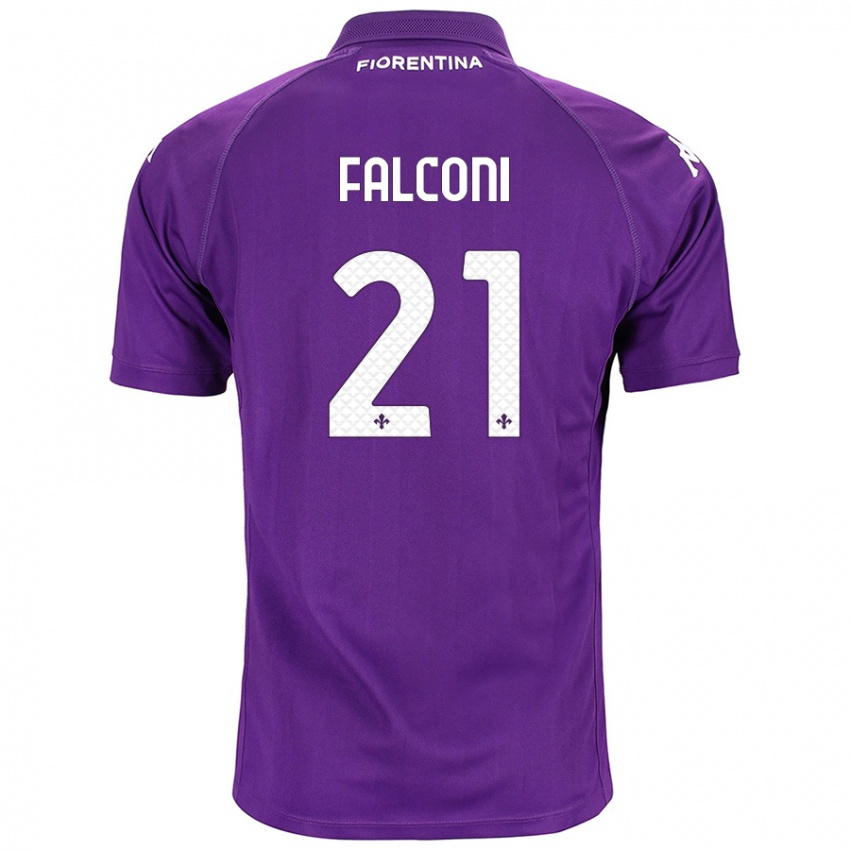 Niño Camiseta Niccolò Falconi #21 Morado 1ª Equipación 2024/25 La Camisa México