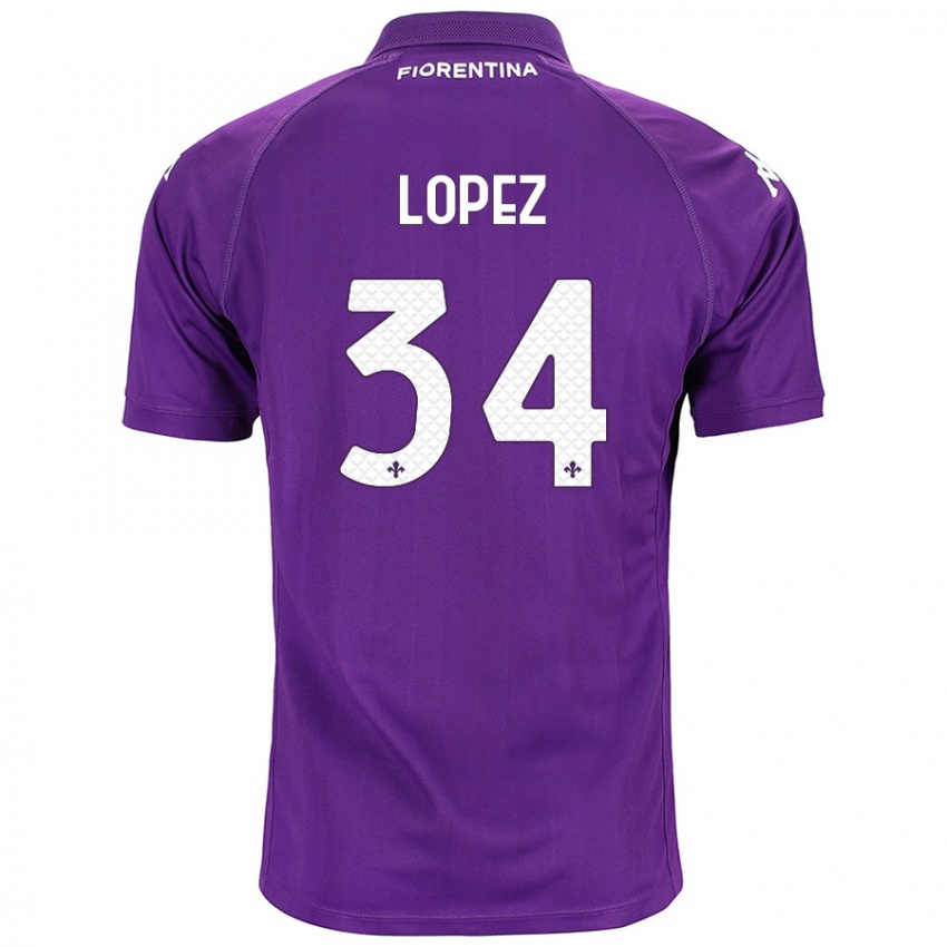 Niño Camiseta Lucas López #34 Morado 1ª Equipación 2024/25 La Camisa México