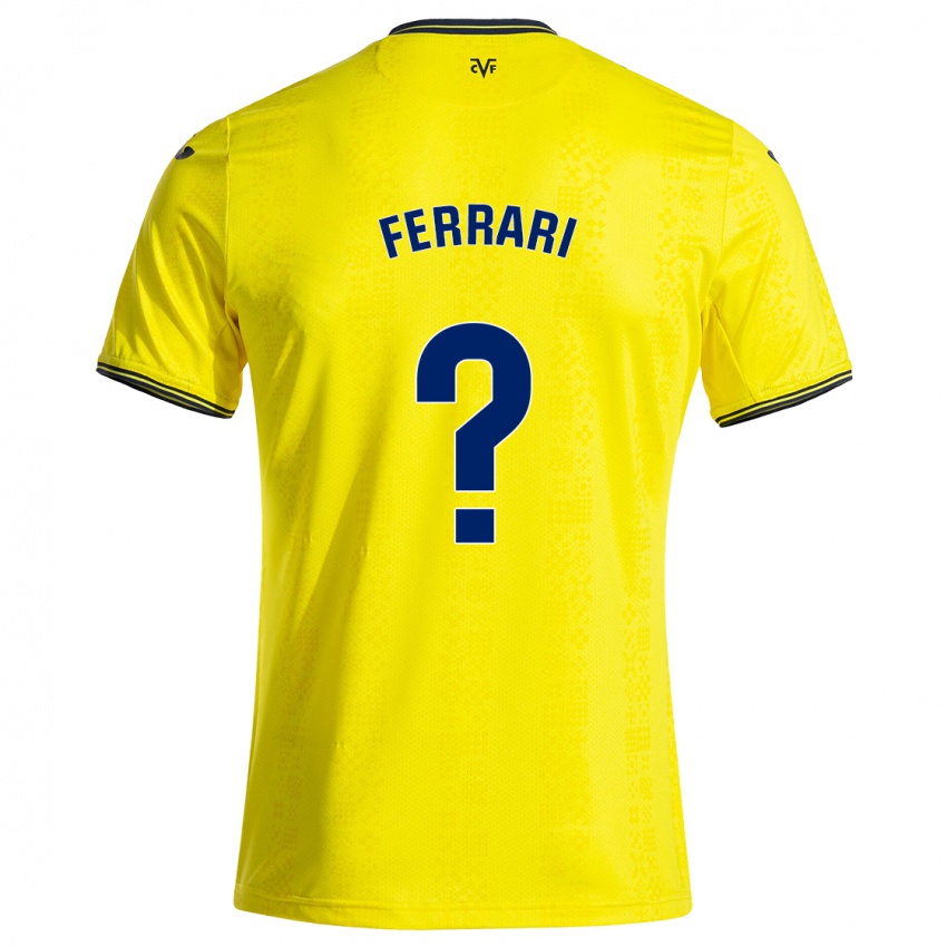 Niño Camiseta Andrés Ferrari #0 Amarillo Negro 1ª Equipación 2024/25 La Camisa México