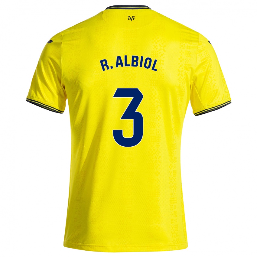 Niño Camiseta Raúl Albiol #3 Amarillo Negro 1ª Equipación 2024/25 La Camisa México