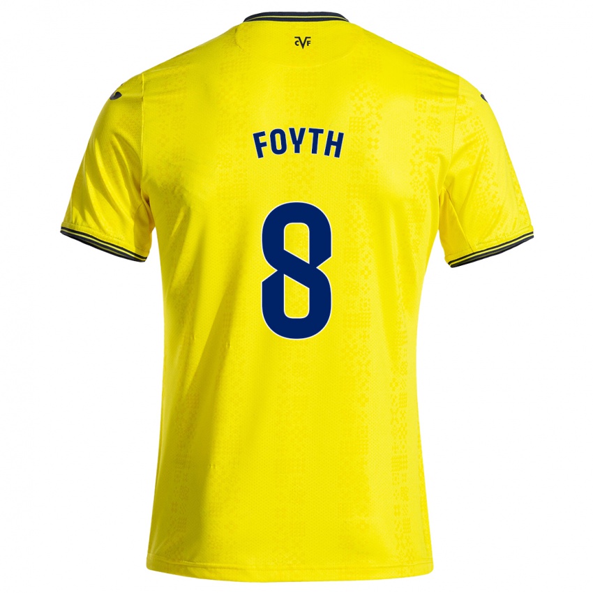 Niño Camiseta Juan Foyth #8 Amarillo Negro 1ª Equipación 2024/25 La Camisa México