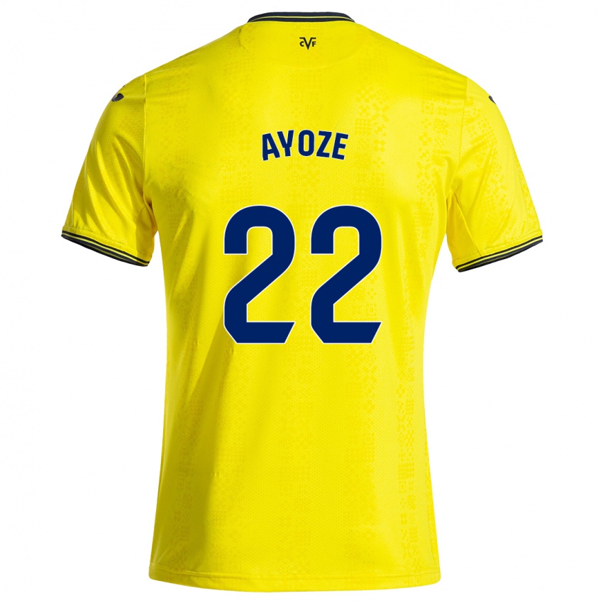 Niño Camiseta Ayoze Pérez #22 Amarillo Negro 1ª Equipación 2024/25 La Camisa México