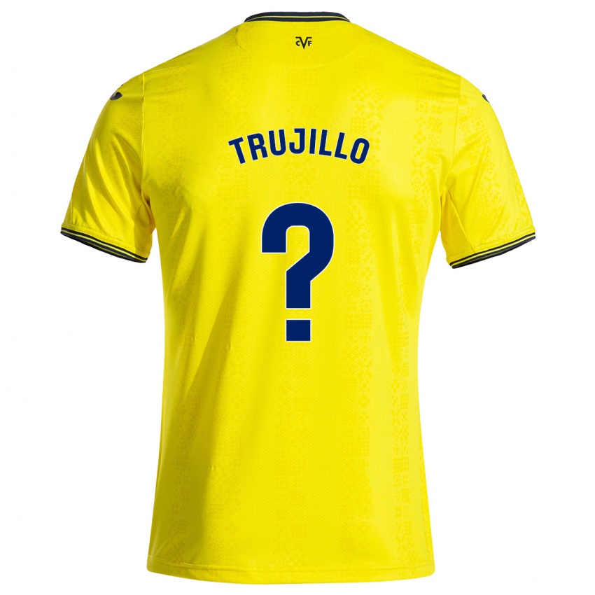 Niño Camiseta Jairo Trujillo #0 Amarillo Negro 1ª Equipación 2024/25 La Camisa México