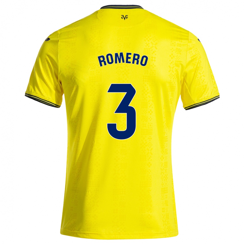 Niño Camiseta Cristo Romero #3 Amarillo Negro 1ª Equipación 2024/25 La Camisa México