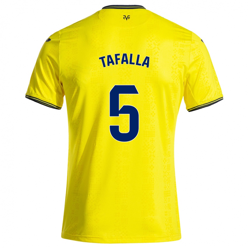 Niño Camiseta Fran Tafalla #5 Amarillo Negro 1ª Equipación 2024/25 La Camisa México