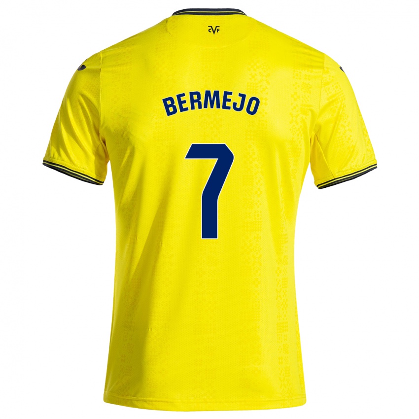 Niño Camiseta Celso Bermejo #7 Amarillo Negro 1ª Equipación 2024/25 La Camisa México