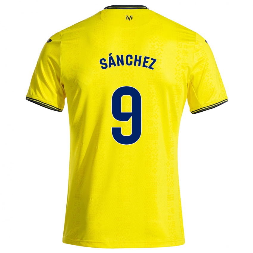 Niño Camiseta Edu Sánchez #9 Amarillo Negro 1ª Equipación 2024/25 La Camisa México