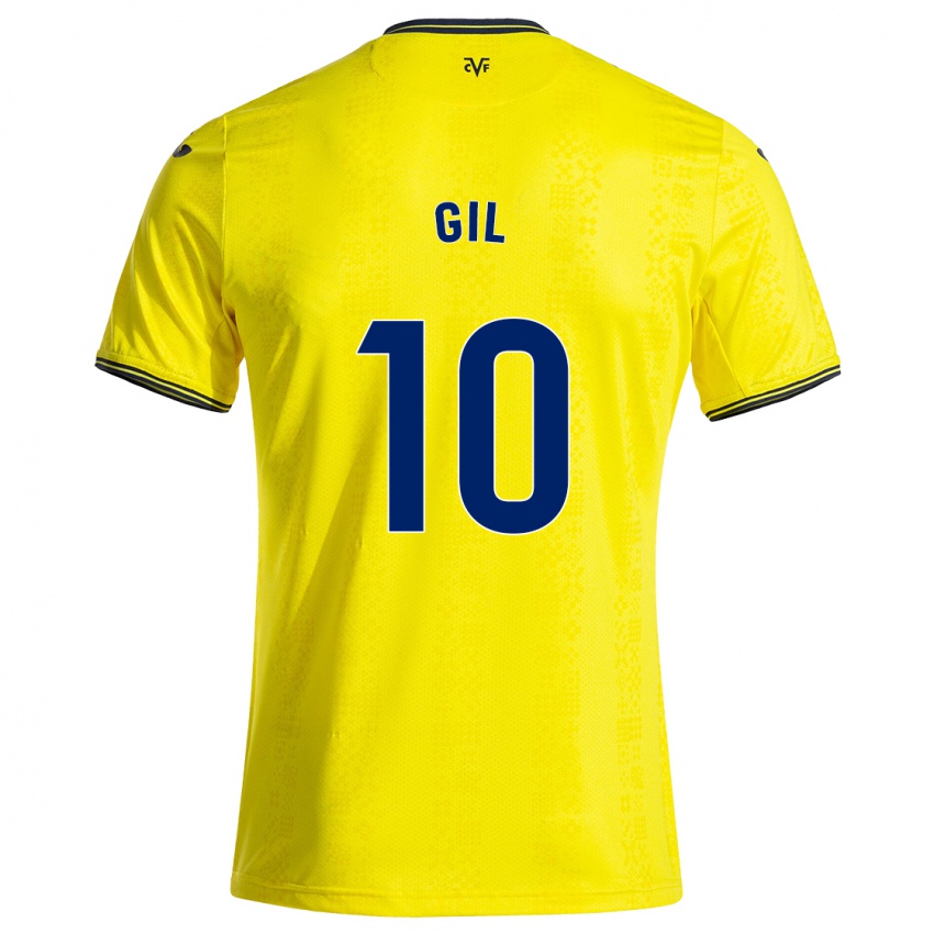 Niño Camiseta Markel Gil #10 Amarillo Negro 1ª Equipación 2024/25 La Camisa México