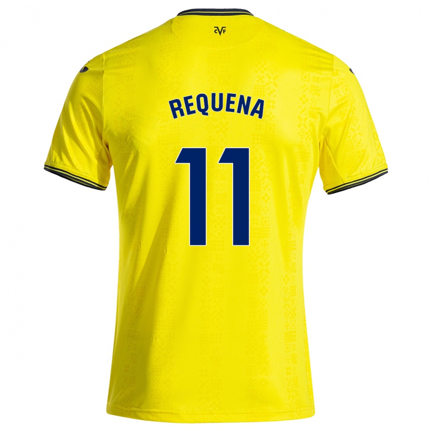 Niño Camiseta Dani Requena #11 Amarillo Negro 1ª Equipación 2024/25 La Camisa México