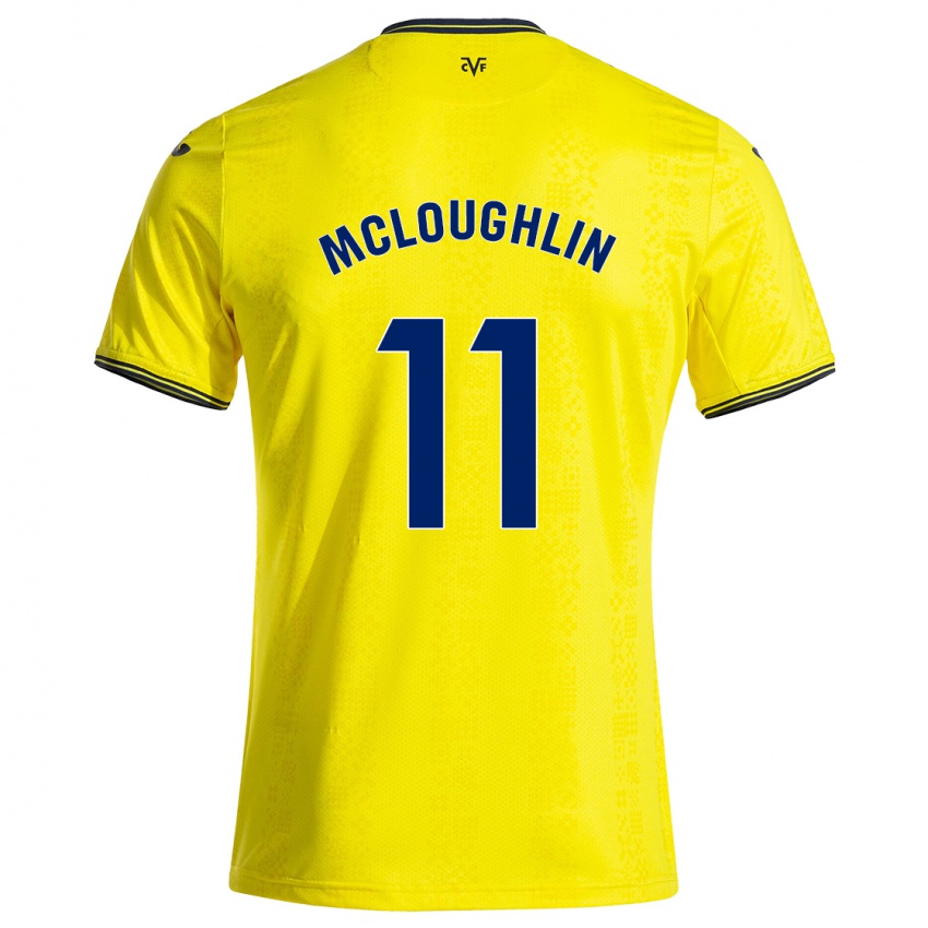 Niño Camiseta Caden Mcloughlin #11 Amarillo Negro 1ª Equipación 2024/25 La Camisa México