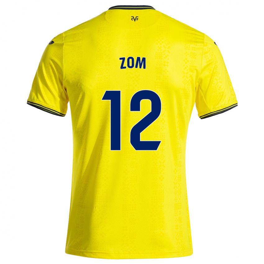 Niño Camiseta Ludo Zom #12 Amarillo Negro 1ª Equipación 2024/25 La Camisa México