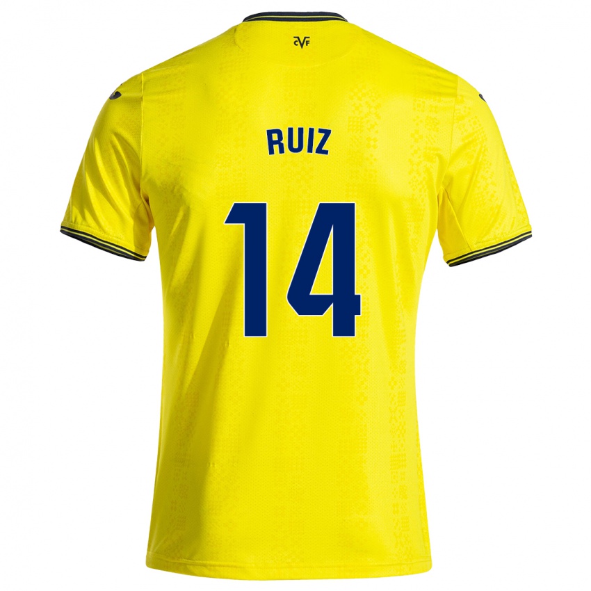 Niño Camiseta Adri Ruiz #14 Amarillo Negro 1ª Equipación 2024/25 La Camisa México