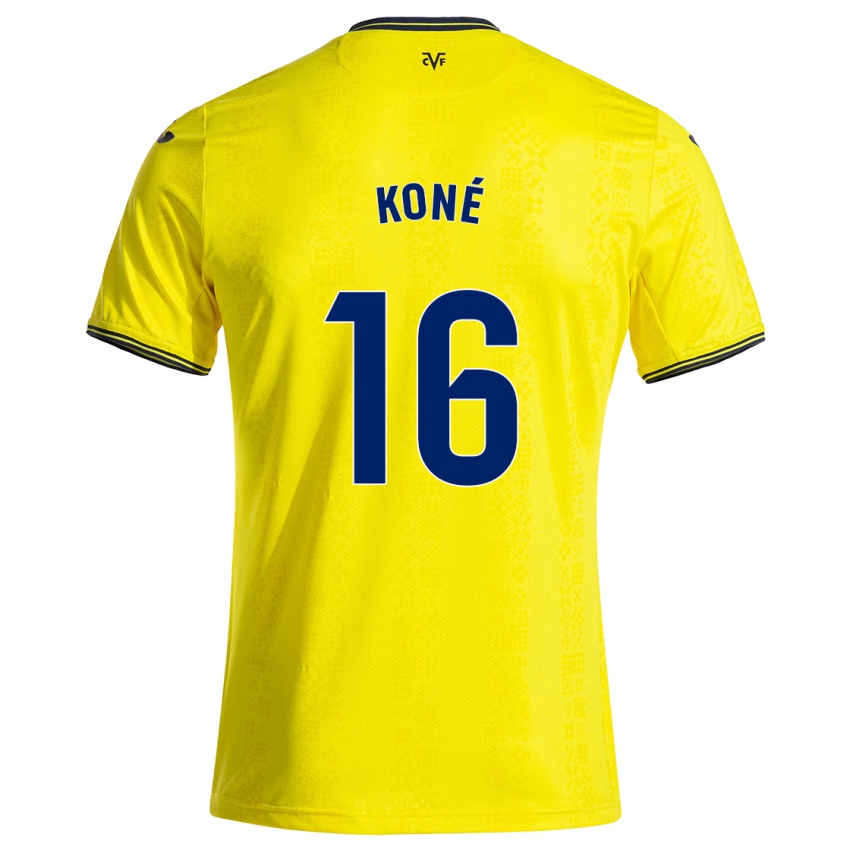 Niño Camiseta Ayouba Koné #16 Amarillo Negro 1ª Equipación 2024/25 La Camisa México