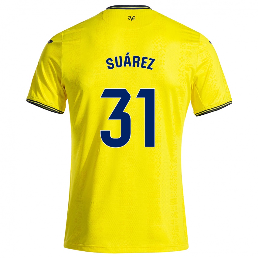 Niño Camiseta Adri Suárez #31 Amarillo Negro 1ª Equipación 2024/25 La Camisa México