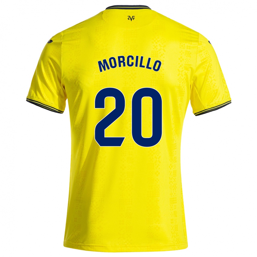 Niño Camiseta Raquel Morcillo #20 Amarillo Negro 1ª Equipación 2024/25 La Camisa México