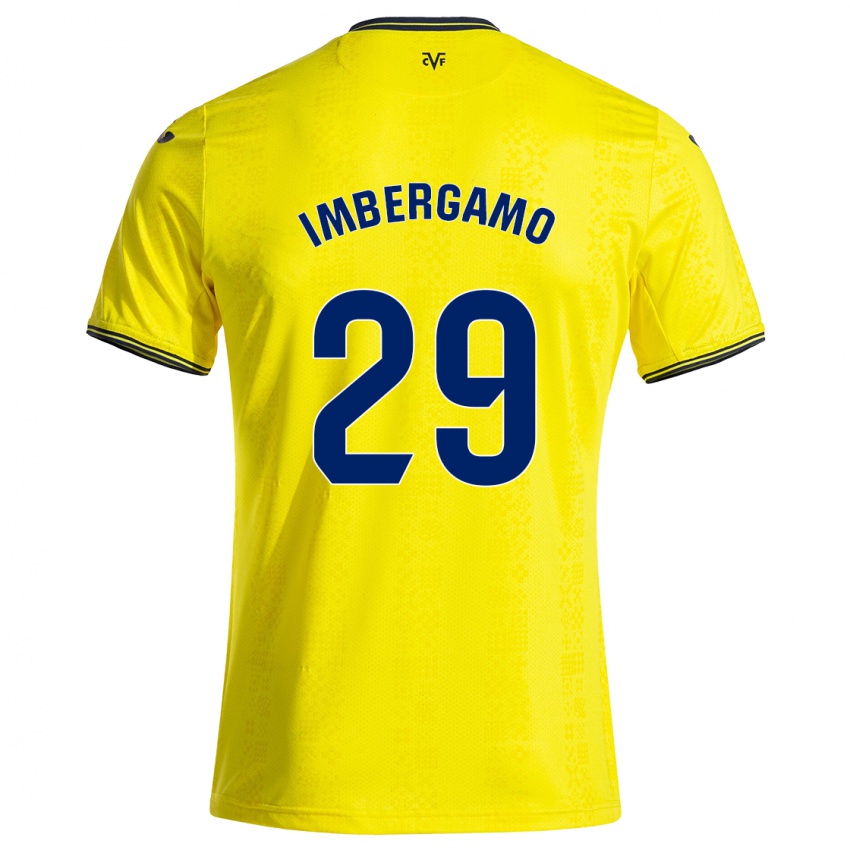 Niño Camiseta Mar Imbergamo #29 Amarillo Negro 1ª Equipación 2024/25 La Camisa México