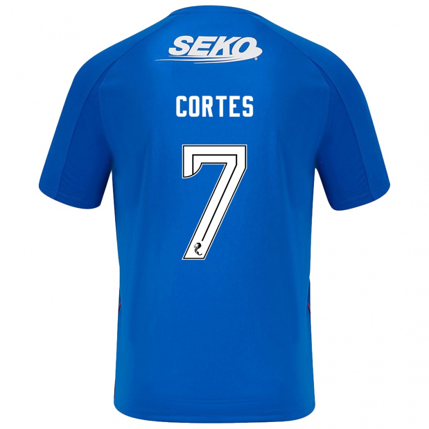 Niño Camiseta Óscar Cortés #7 Azul Oscuro 1ª Equipación 2024/25 La Camisa México