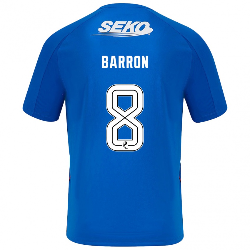 Niño Camiseta Connor Barron #8 Azul Oscuro 1ª Equipación 2024/25 La Camisa México