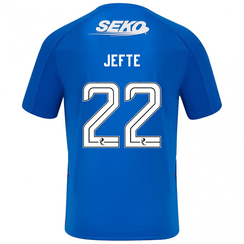 Niño Camiseta Jefté #22 Azul Oscuro 1ª Equipación 2024/25 La Camisa México