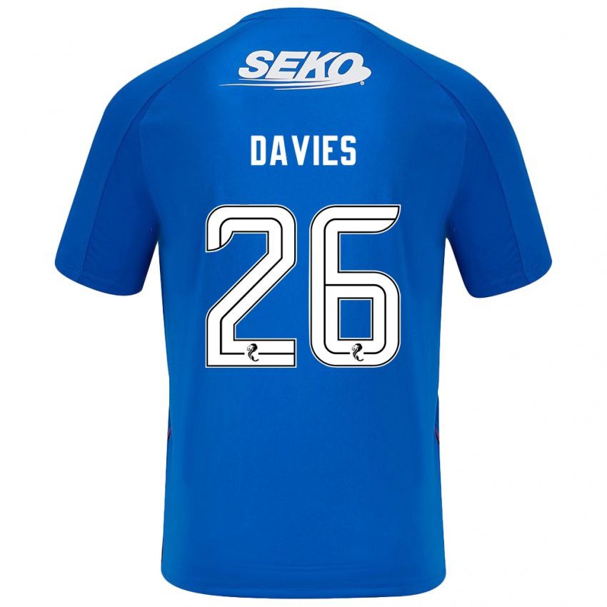 Niño Camiseta Ben Davies #26 Azul Oscuro 1ª Equipación 2024/25 La Camisa México