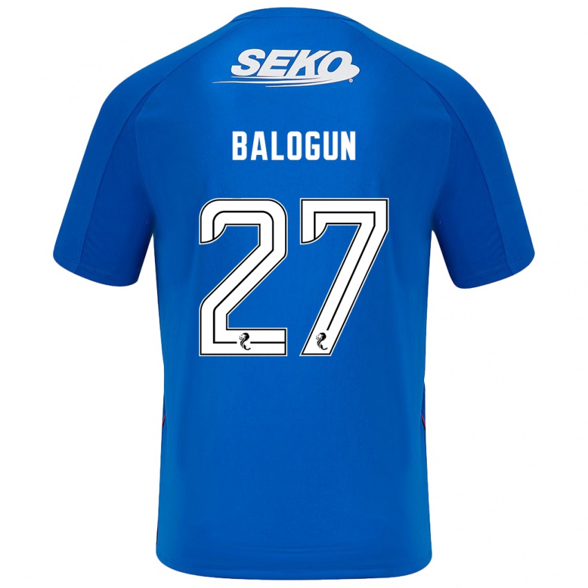 Niño Camiseta Leon Balogun #27 Azul Oscuro 1ª Equipación 2024/25 La Camisa México