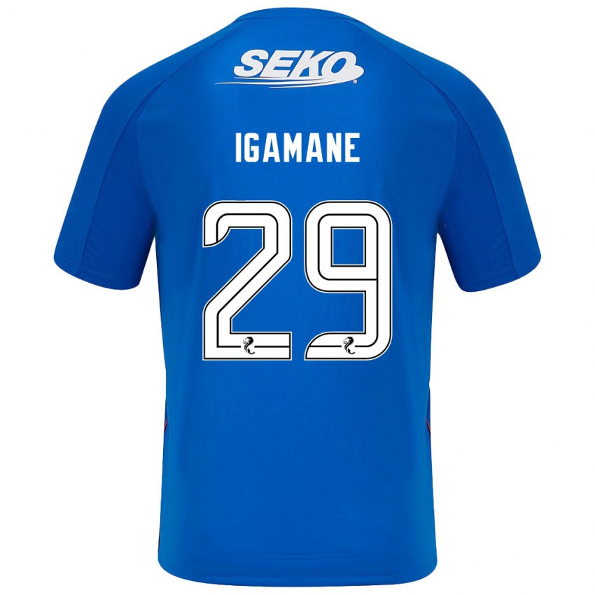 Niño Camiseta Hamza Igamane #29 Azul Oscuro 1ª Equipación 2024/25 La Camisa México