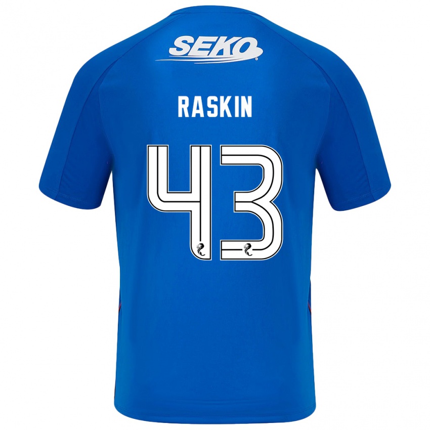 Niño Camiseta Nicolas Raskin #43 Azul Oscuro 1ª Equipación 2024/25 La Camisa México