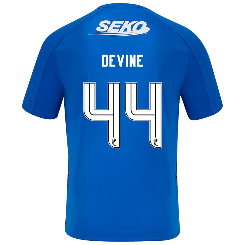 Niño Camiseta Adam Devine #44 Azul Oscuro 1ª Equipación 2024/25 La Camisa México