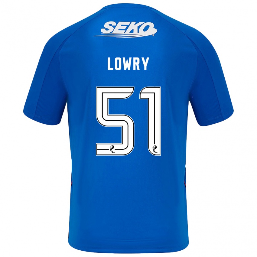 Niño Camiseta Alex Lowry #51 Azul Oscuro 1ª Equipación 2024/25 La Camisa México