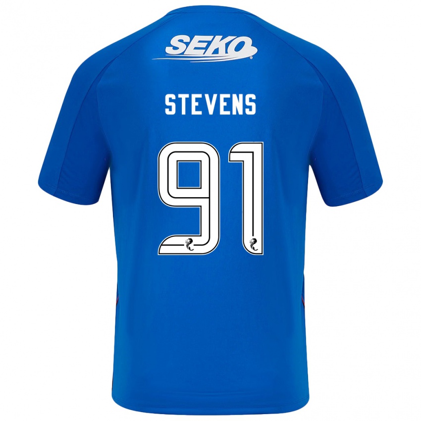 Niño Camiseta Archie Stevens #91 Azul Oscuro 1ª Equipación 2024/25 La Camisa México