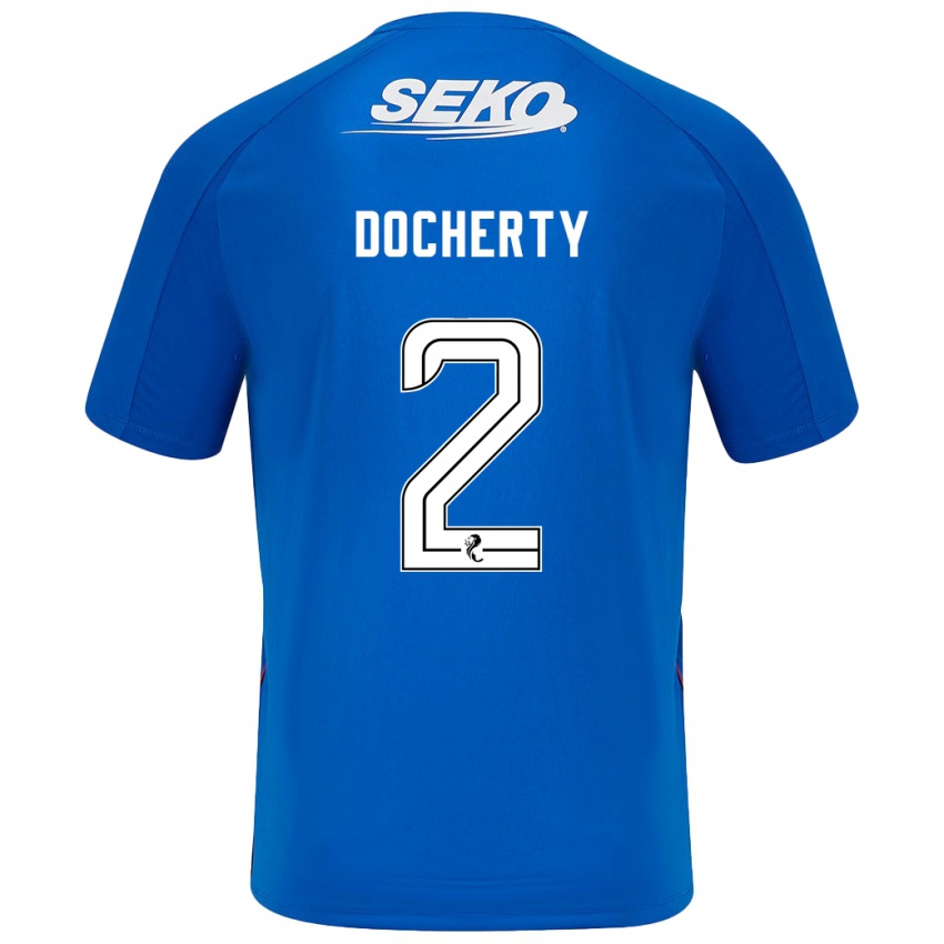 Niño Camiseta Nicola Docherty #2 Azul Oscuro 1ª Equipación 2024/25 La Camisa México