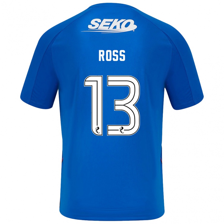 Niño Camiseta Jane Ross #13 Azul Oscuro 1ª Equipación 2024/25 La Camisa México