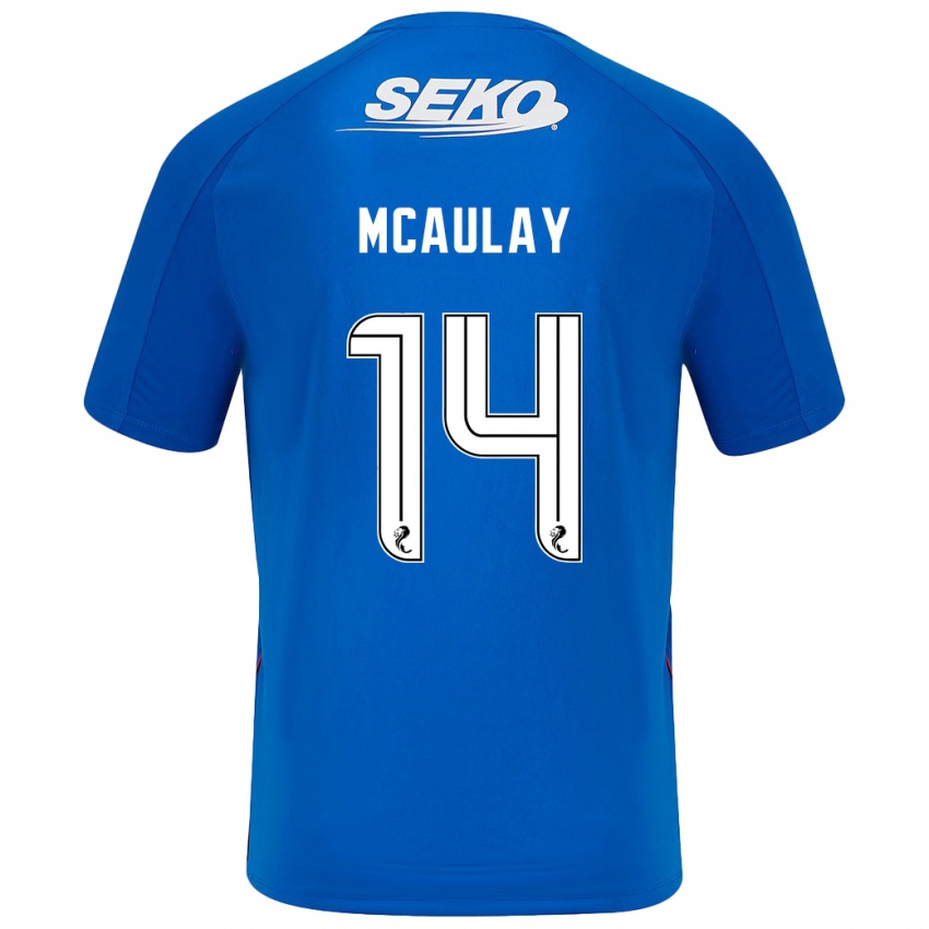 Niño Camiseta Mia Mcaulay #14 Azul Oscuro 1ª Equipación 2024/25 La Camisa México