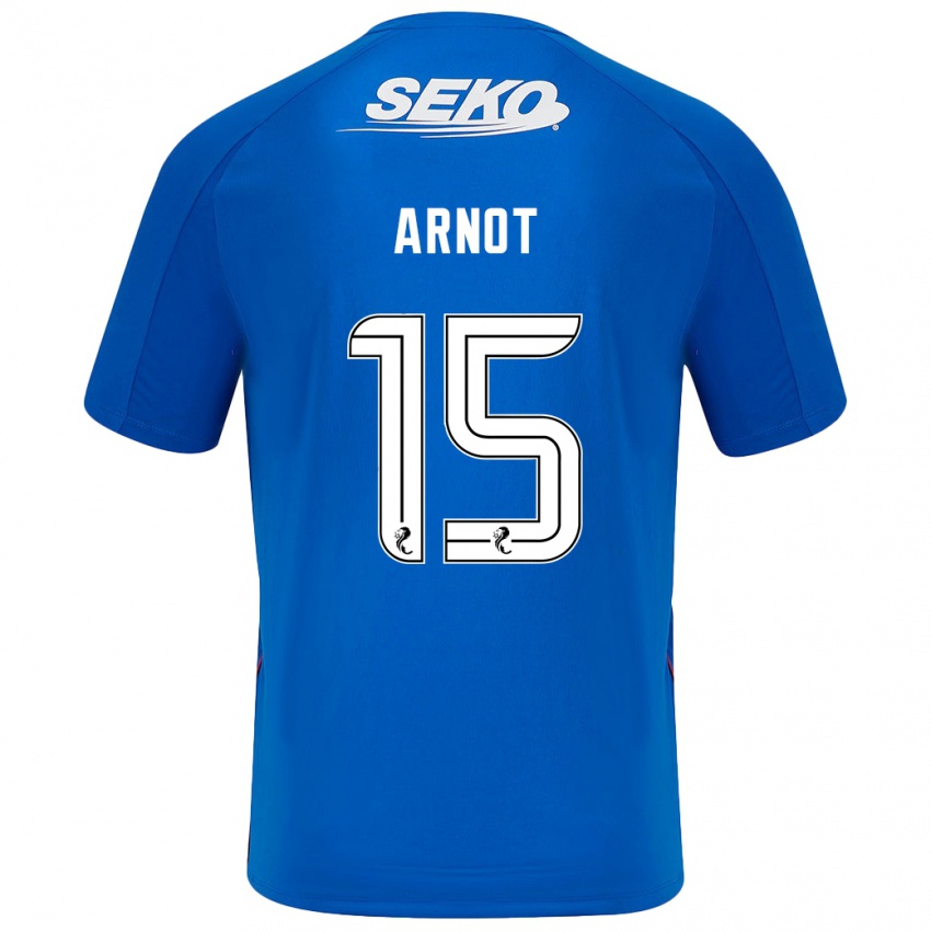 Niño Camiseta Elizabeth Arnot #15 Azul Oscuro 1ª Equipación 2024/25 La Camisa México